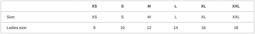 AM03 SIZE GUIDE