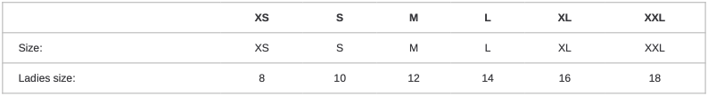 AM04 SIZE GUIDE